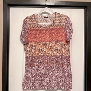 Hannah multi color short sleeve shirt, size M